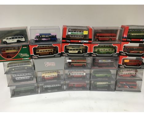 Corgi toys, Original Omnibus, 1:76 scale, boxed Diecast vehicles including Buses and coaches x20