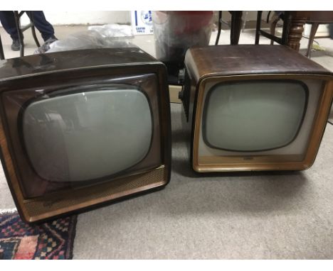 Two vintage Television sets.