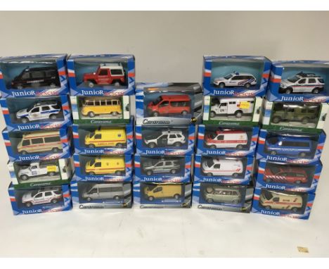 Cararama boxed Diecast vehicles, including Minibuses and junior rescue, 1:43 scale