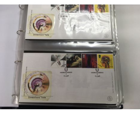 An album containing a millennium collection of stamps comprising of Philatelic Bureau first Day Covers, alternate postmarks, 