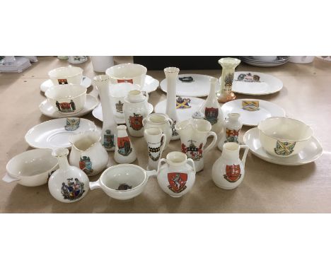 A small group of crested China including Goss