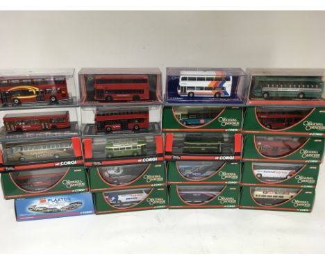 Corgi toys, Original Omnibus, 1:76 scale, boxed Diecast vehicles including Buses and coaches, x20