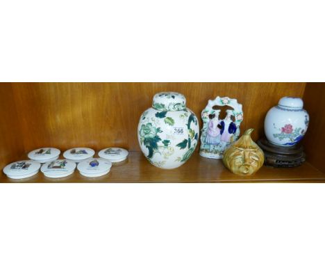 Collectables to include six potlids and Royal Worcester 