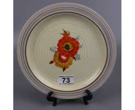 Clarice Cliff Sun Gleam plate circa 1930's 