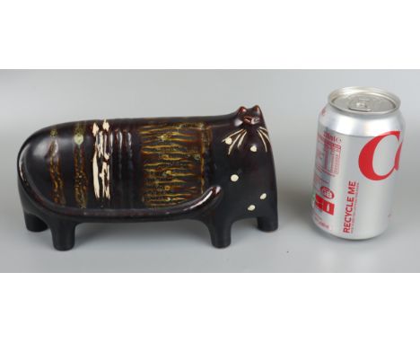 1950's/60's Art pottery cat - Approx. L: 22cm 