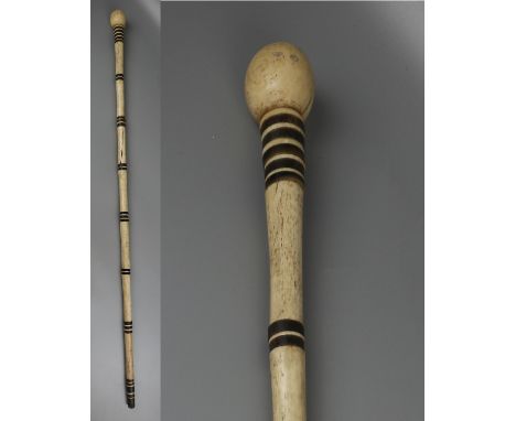 Sailors whale bone &amp; baleen walking stick 