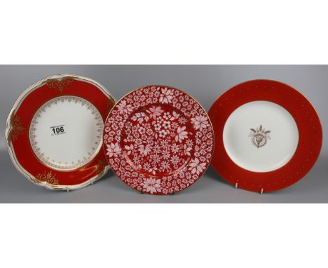 2 cabinet plates to include 2 Minton &amp; 1 Copeland Spode 