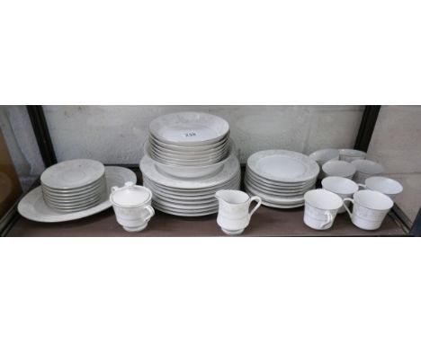 Japanese Platinum Rose dinner/tea service 