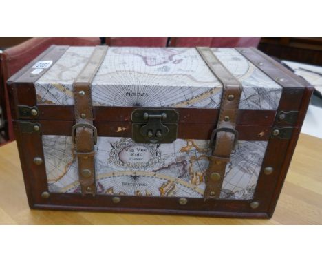 Leather bound trunk 