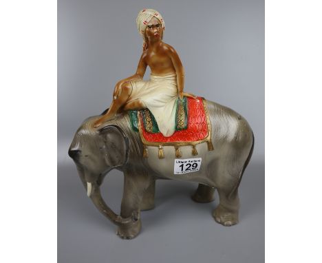 Ceramic elephant marked Progressive Art Co - Approx. H: 34cm 