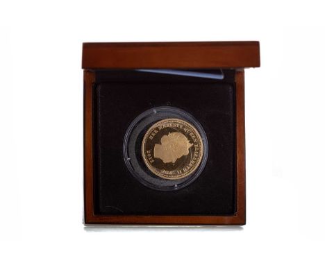 2012 ELIZABETH II DOUBLE JUBILEE DOUBLE PORTRAIT GOLD PROOF DOUBLE SOVEREIGN,in box, with certificate of authenticityProvenan