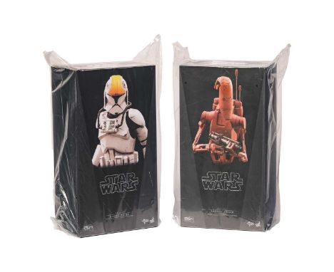 A Star Wars Hot Toys Clone Pilot 1:6 Scale Figure, MMS648, in sealed outer bag and with original outer carton, together with 