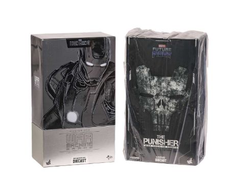 A Marvel Iron Man 3 Hot Toys War Machine Mark II 1:6 scale collectible figure, MMS198-D03, in original box, together with The