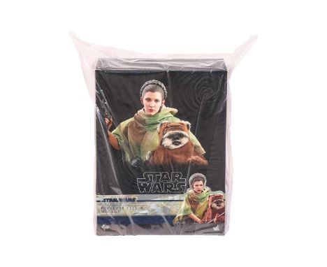 A Star Wars Hot Toys Princess Leia and Wicket 1:6 Scale Figure, MMS551, in unopened in sealed bag with original outer carton.