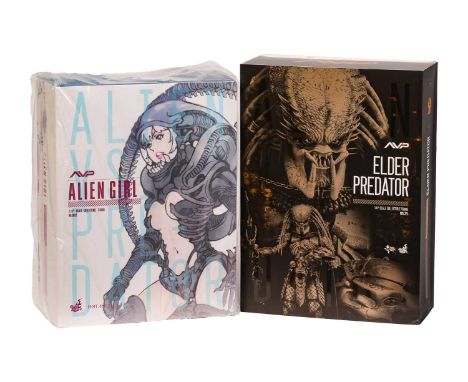 An Alien V Predator Hot Toys Alien Girl 1:6 scale collectible figure, HAS002, unopened and sealed in plastic wrapping with or