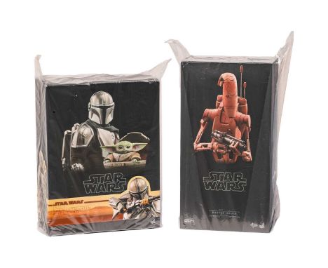 A Star Wars Hot Toys The Mandalorian &amp; The Child Deluxe Version 1:6 Scale Set, TMS015, unopened in sealed bag with origin