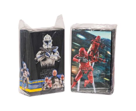 A Star Wars Hot Toys Captain Rex 1:6 Scale Figure, TMS018, unopened in sealed bag with original carton, together with Sith Je