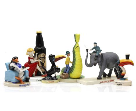 A group of Royal Doulton porcelain 'Guinness' advertising figures,  dated 2000, 2003, 2008 and 2010, printed marks and limite