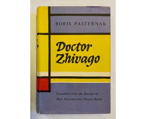 Pasternak, Boris. Doctor Zhivago, first English edition, London: Collins &amp; Harvill Press, 1958. Octavo, publisher's red c