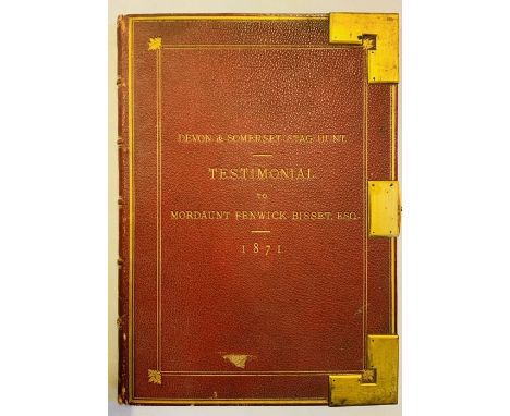 Illuminated manuscript. List of Subscribers to the Testimonial Painting by Samuel Carter Esq., Entitled "A September Evening 
