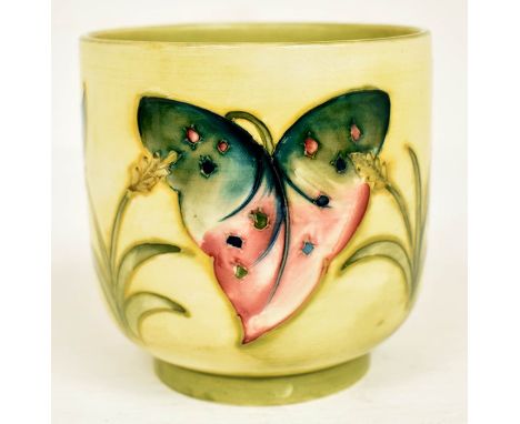 The Mitchell Collection of Moorcroft Pottery: A Walter Moorcroft 'Arum Lily' pattern planter on yellow/green ground. Height a