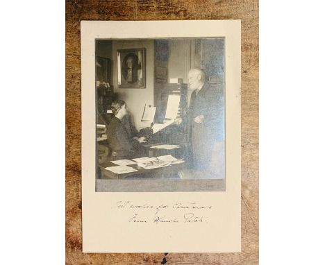 Blanche Patch (1879-1966), author and secretary to George Bernard Shaw. Photographic portrait of Patch and Shaw (Patch seated