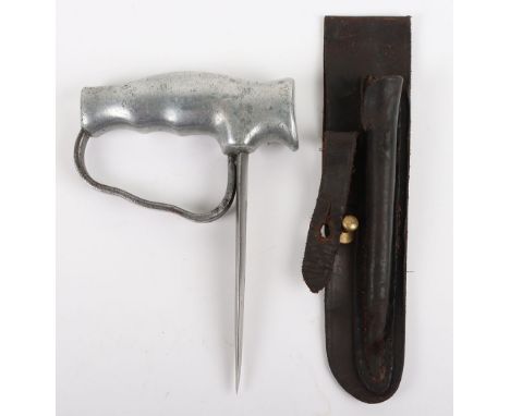 WW1 British Officers Robbins Dudley Push Dagger, with alloy hilt stamped to the end “ROBBINS DUDLEY” and steel hand guard. Fi