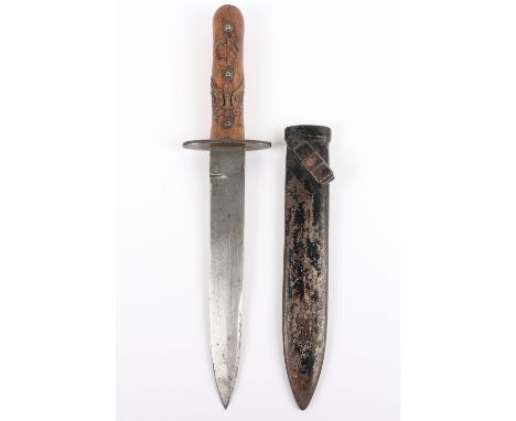 Rare WW2 Italian Paratroopers /Special Forces Personalised Fighting Knife, good example of the model 1939 Italian paratrooper