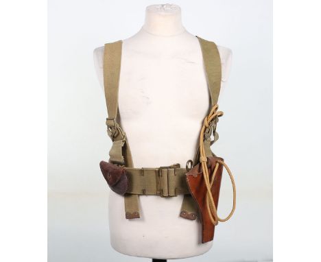 Rare WW1 British 08 Pattern Pistol Belt Set Equipment as worn by Members of the Tank Corps, Machine Gun Corps and Royal Flyin