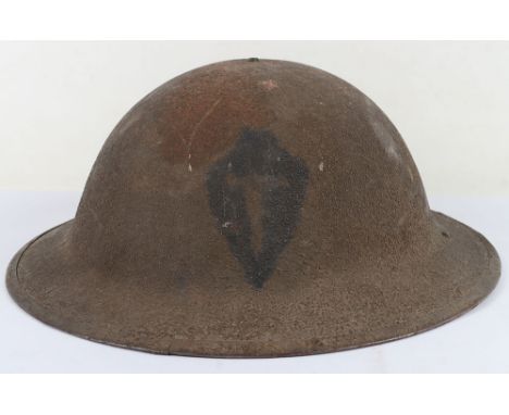 WW1 American 36th Infantry Division Steel Combat Helmet, good example of an American M-17 steel combat helmet with rough text