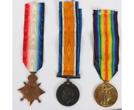 Great War 1915 Died of Wounds 1914-15 Star Medal Trio to the Princess Patricia’s Canadian Light Infantry, 1914-15 Star medal,