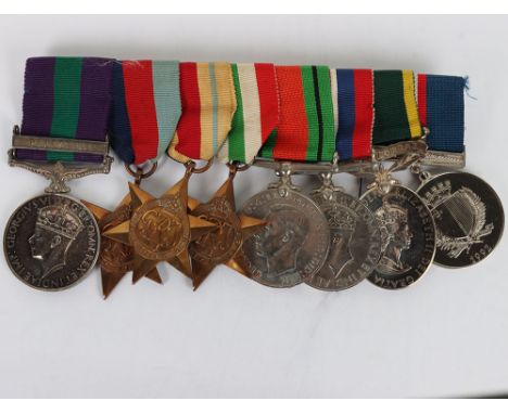 A Pre-War Palestine Territorial Long Service Medal Group of Eight to a Soldier in the Royal West Kent Regiment Who Was Wounde