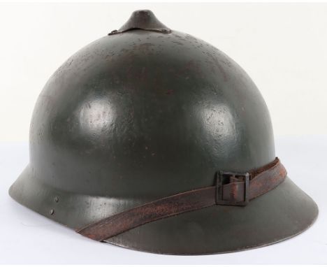 Imperial Russian M-17 ‘Shovel Steel’ Combat Helmet, fine example of the M-17 Imperial Russian shovel steel helmet with green 