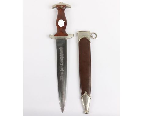 Third Reich SA (Sturmabteilung) Dress Dagger by Gebrüder Born, Solingen, good example of an early pattern SA dress dagger wit