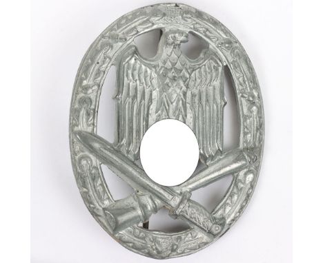 WW2 German Army / Waffen-SS General Assault badge by R. Karneth, Gablonz, zinc construction with crimped in set up Very good 