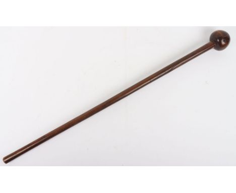 South African / Zulu Tribal Knobkerrie, good example of a wooden fighting club / knobkerrie in the style associated with the 