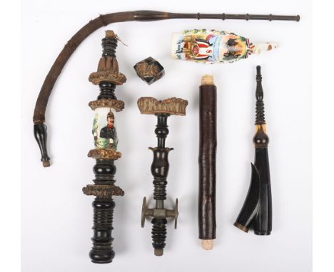 Imperial German Reservists Ceremonial Pipe No8 Rhineland Foot Artillery, porcelain pipe bowl with hand coloured decoration wi