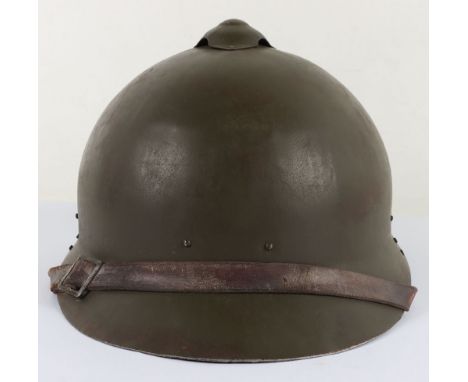 Imperial Russian M-17 ‘Shovel Steel’ Combat Helmet, fine example of the M-17 Imperial Russian shovel steel helmet with green 