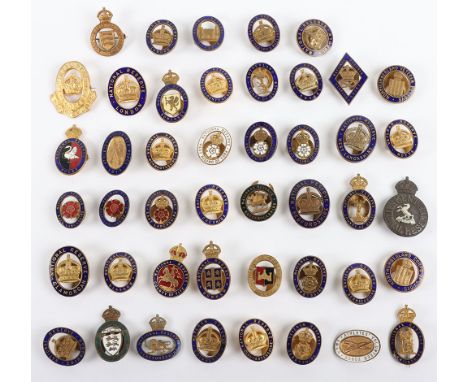 Great War Period National and Veterans Reserves Badge Collection, fine selection of WWI period enamel and gilt Lapel badges, 