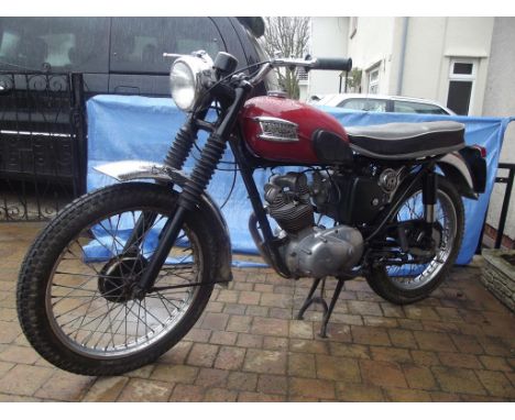 A 1965 Triumph T20 Tiger Cub, registration number EOE 259C, frame number T20SH95353, engine number T20SH95353, red. Triumph's