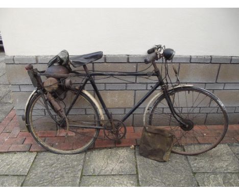 A 1953 Berini Autocycle, registration number JBU 204, engine number 45718, black.  This Autocycle was originally registered i