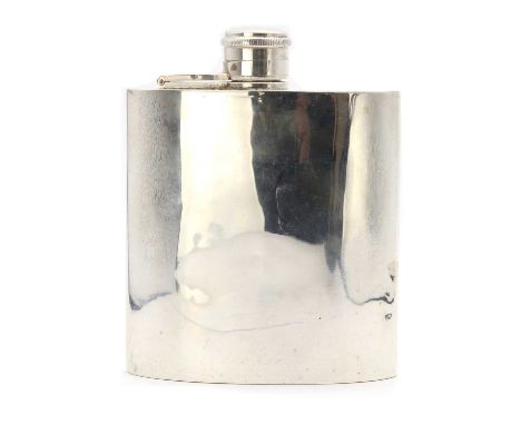 A silver hip flask, by William Base &amp; Sons,Birmingham 1923, 12cm high, 4.8oztCondition ReportSurface marks/scratches/tarn