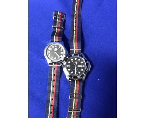 FOUR VARIOUS WRIST WATCHEScomprising a 1970s Zheut example, a rotary example, a Luminox example and an unbranded example