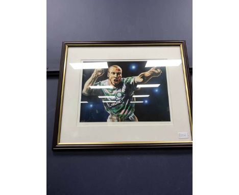 LIMITED EDITION PRINT BY PETER HOWSON OF HENRIK LARSSON