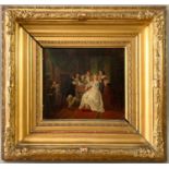 Siegert, A. (tätig vor 1900), Ölgemälde feine Gesellschaft am Tisch