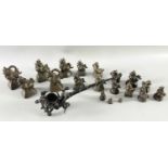 Asiatika Opiumpfeife Drache und Konvolut Opiumgewichte