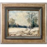 Beneke, H.W. (tätig um 1943), Ölgemälde Winterlandschaft
