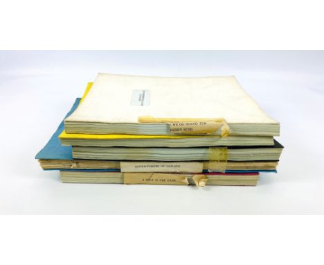 A collection of five various vintage film scripts to include A Shot in the Dark, Adventures of Gerrard, The Lord of the Rings