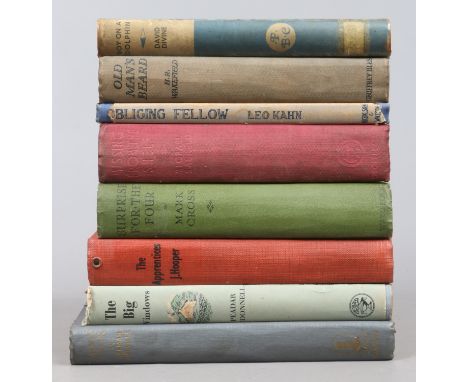 Eight cloth bound first editions, Old Mans Beard H. R. Wakefield, The Big Windows P. O'Donnell, Boy on a Dolphin D. Divine, O