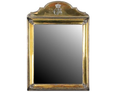 AN EDWARD VIII LARGE SILVER GILT EASEL BACK DRESSING TABLE MIRROR. London 1936, maker Crichton Brothers (Lionel Alfred Cricht
